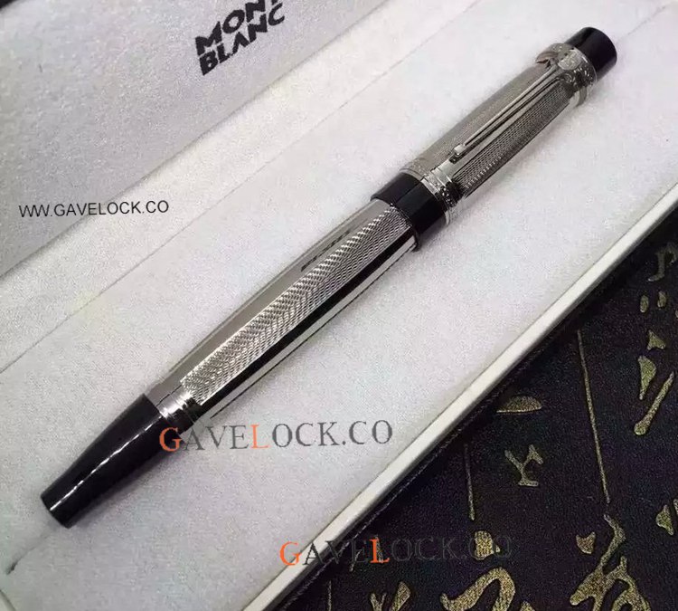 Mont Blanc Rollerball Copy Special Edition Silver Pen